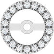14K White Gold 5.3 mm ID 1/6 CTW Lab-Grown Diamond French-Set Earring Jacket