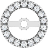 14K White Gold 5.3 mm ID 1/6 CTW Lab-Grown Diamond French-Set Earring Jacket