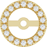 14K Yellow Gold 5.3 mm ID 1/6 CTW Lab-Grown Diamond French-Set Earring Jacket