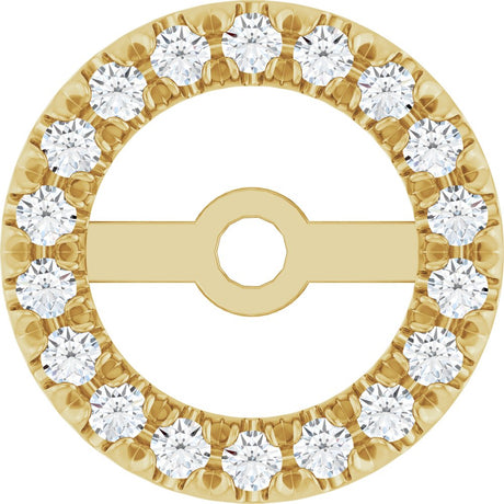 14K Yellow Gold 5.3 mm ID 1/6 CTW Lab-Grown Diamond French-Set Earring Jacket
