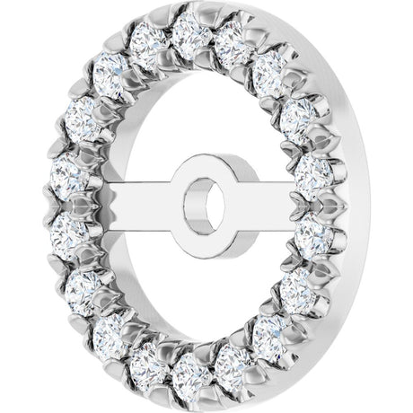 14K White Gold 5.3 mm ID 1/6 CTW Lab-Grown Diamond French-Set Earring Jacket