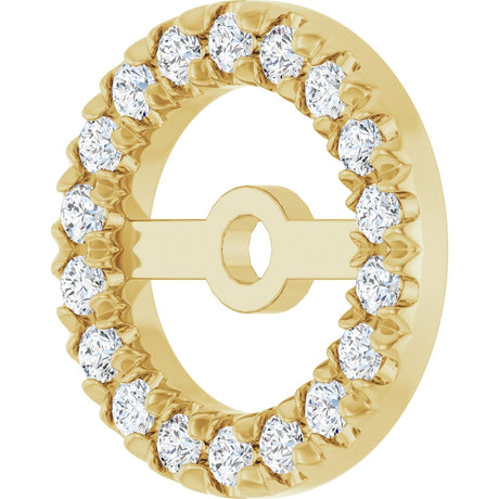 14K Yellow Gold 5.3 mm ID 1/6 CTW Lab-Grown Diamond French-Set Earring Jacket