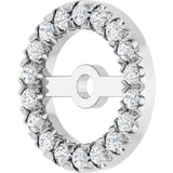 14K White Gold 5.3 mm ID 1/6 CTW Lab-Grown Diamond French-Set Earring Jacket