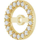 14K Yellow Gold 5.3 mm ID 1/6 CTW Lab-Grown Diamond French-Set Earring Jacket