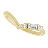 14K Yellow 1/6 CTW Lab-Grown Diamond Contour Band