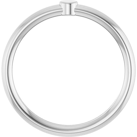 Sterling Silver 1-Circle Engravable Family Ring