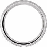 Sterling Silver 6 mm Sculptural Half Round Band 