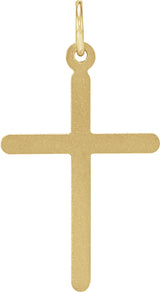 14K Yellow Cross Pendant