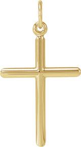 14K Yellow Cross Pendant