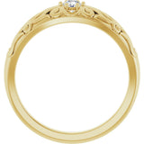 14K Yellow 1/10 CT Natural Diamond Ring