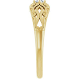 14K Yellow 1/10 CT Natural Diamond Ring