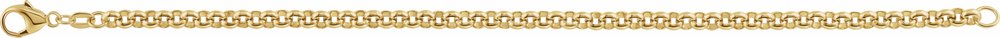 14K Yellow 3.8 mm Rolo 7" Chain