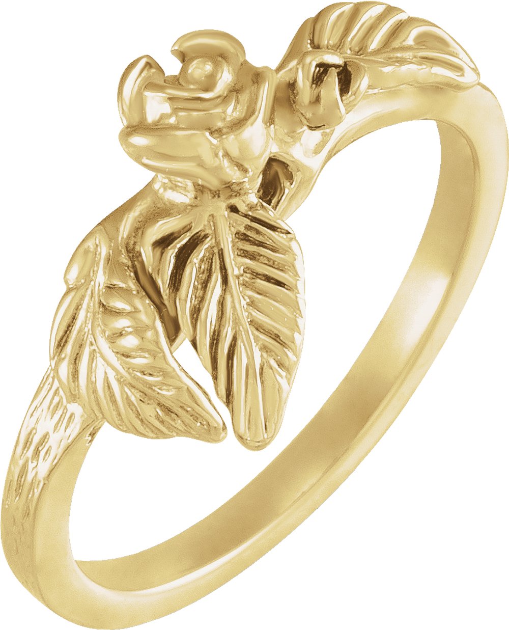 14K Yellow Floral Ring