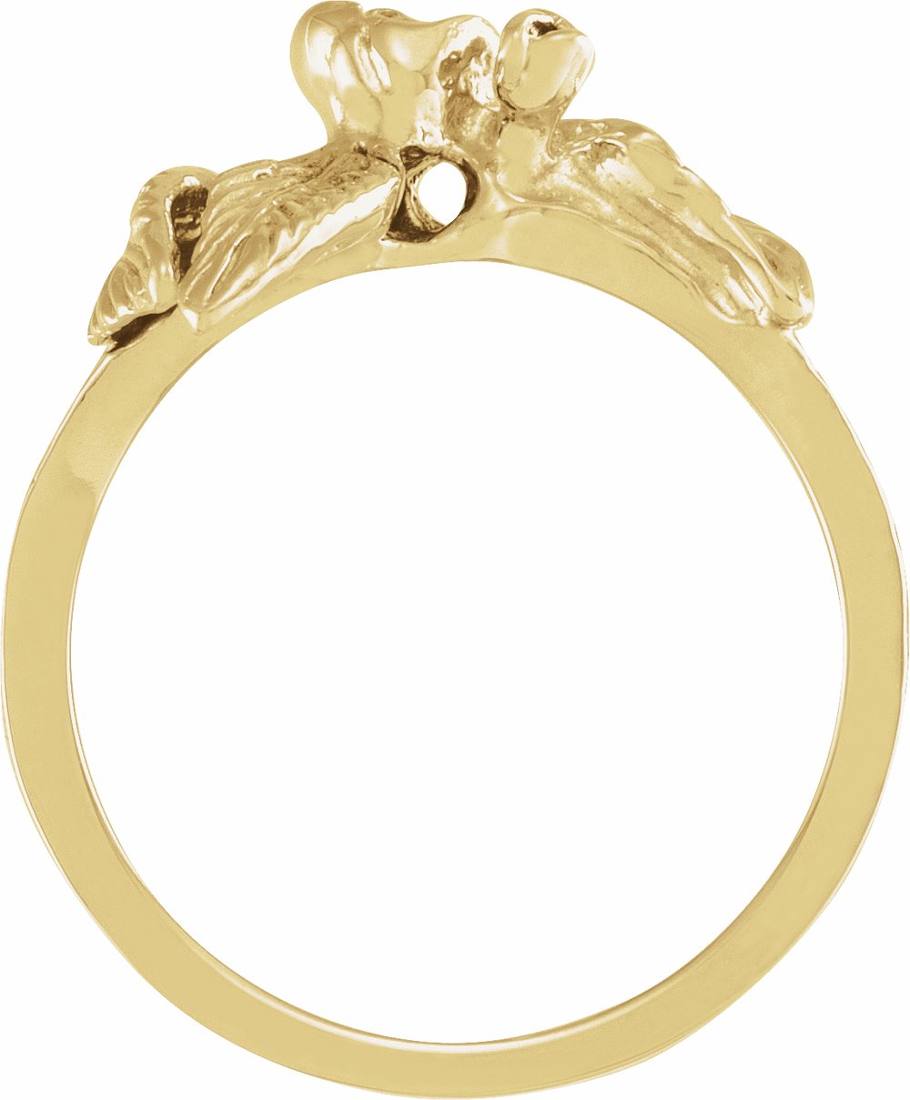 14K Yellow Floral Ring