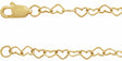 14K Yellow Gold-Filled 3.2 mm Heart 9" Chain