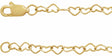 14K Yellow Gold 3.2 mm Heart Cable 9" Chain