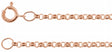 14K Rose 1.5 mm Rolo 20" Chain
