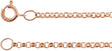 14K Rose 1.5 mm Rolo 18" Chain