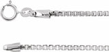 14K White Gold 1.75 mm Diamond-Cut Box 18" Chain