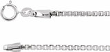 14K White 1.75 mm Diamond-Cut Box 16" Chain
