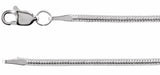 Sterling Silver 1.5 mm Snake 18" Chain