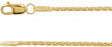 14K Yellow Gold 1.25 mm Wheat 7" Chain