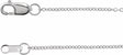 10K White Gold 1 mm Cable 18" Chain