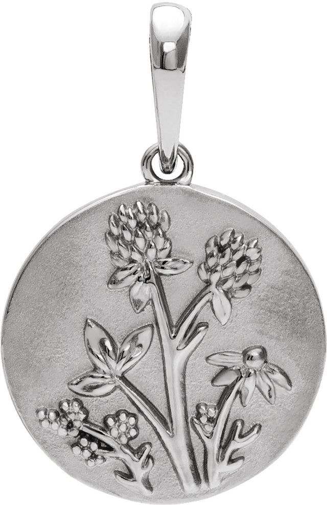 Sterling Silver Floral Pendant