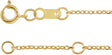 14K Yellow Gold 1 mm Adjustable Diamond-Cut Cable  6 1/2-7 1/2" Chain 