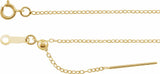 14K Yellow Gold-Filled 1.1 mm Adjustable Threader Cable 16-22" Chain