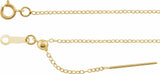 14K Yellow Gold-Filled 1.1 mm Adjustable Threader Cable 6-8" Chain 