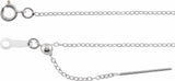 Sterling Silver 1.1 mm Adjustable Threader Cable 16-22" Chain