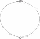 14K White Gold .015 CTW Natural Diamond Angel Wing 6 1/2-7 1/2" Bracelet