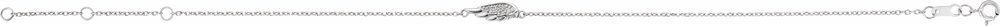 14K White Gold .015 CTW Natural Diamond Angel Wing 6 1/2-7 1/2" Bracelet