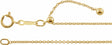 14K Yellow Gold-Filled 1.1 mm Adjustable Cable 16-22" Chain