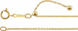 14K Yellow Gold-Filled 1.1 mm Adjustable Cable 16-22" Chain