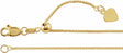 14K Yellow Gold 1 mm Adjustable Wheat 16-22" Chain