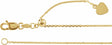 14K Yellow Gold 1 mm Adjustable Cable 16-22" Chain