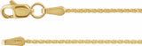 14K Yellow Gold 1.05 mm Diamond-Cut Wheat 16" Chain
