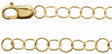 14K Yellow Gold 3.5 mm Round Cable 18" Chain 