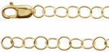14K Yellow Gold 3.5 mm Round Cable 18" Chain 