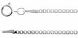 Rhodium-Plated Sterling Silver 1.5 mm Diamond-Cut Box 24" Chain