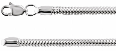 Sterling Silver 2.5 mm Snake 16" Chain