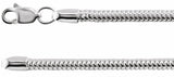 Sterling Silver 2.5 mm Snake 16" Chain
