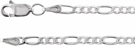 Sterling Silver 2.5 mm Figaro 18" Chain
