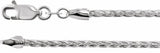 Sterling Silver Diamond-Cut Wheat 20" Chain