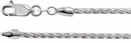 Sterling Silver Diamond-Cut Wheat 18" Chain