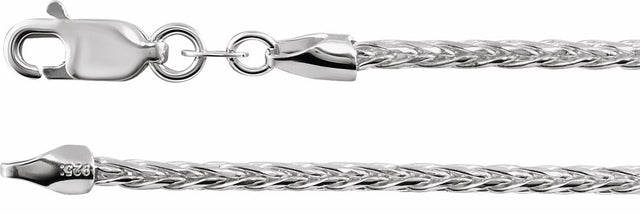 Sterling Silver Diamond-Cut Wheat 18" Chain