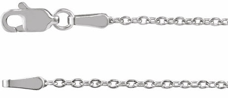 14K White Gold 1.4 mm Cable 20" Chain