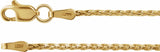 14K Yellow Gold-Filled 1 mm Wheat 24" Chain